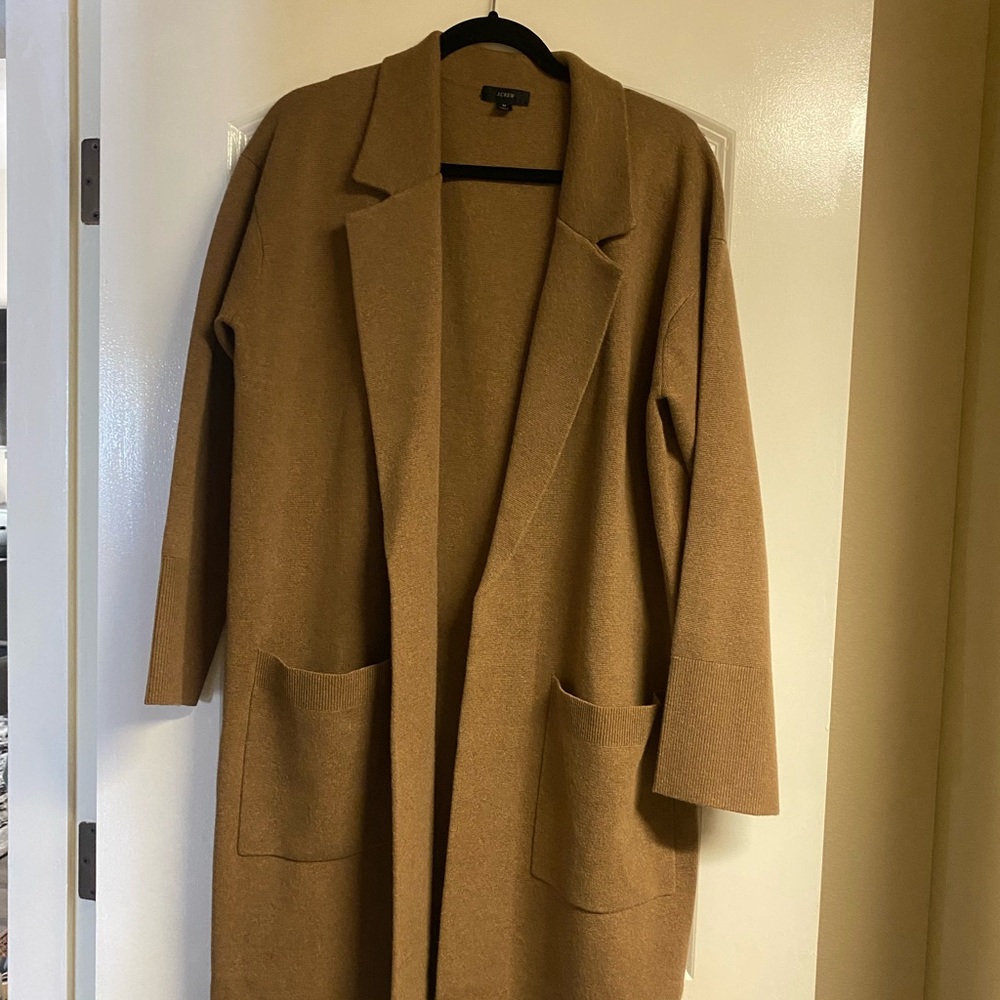 J Crew coatigan camel